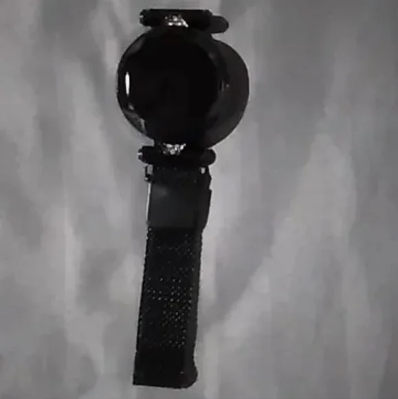 Black Rhinestone Buckle Mesh Belt LED Watch - Picture 7 of 7